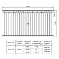 Section Aluminium Black Gargen Fence